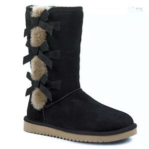 UGG Koolaburra Victoria Fur-Lined Boots with Bows